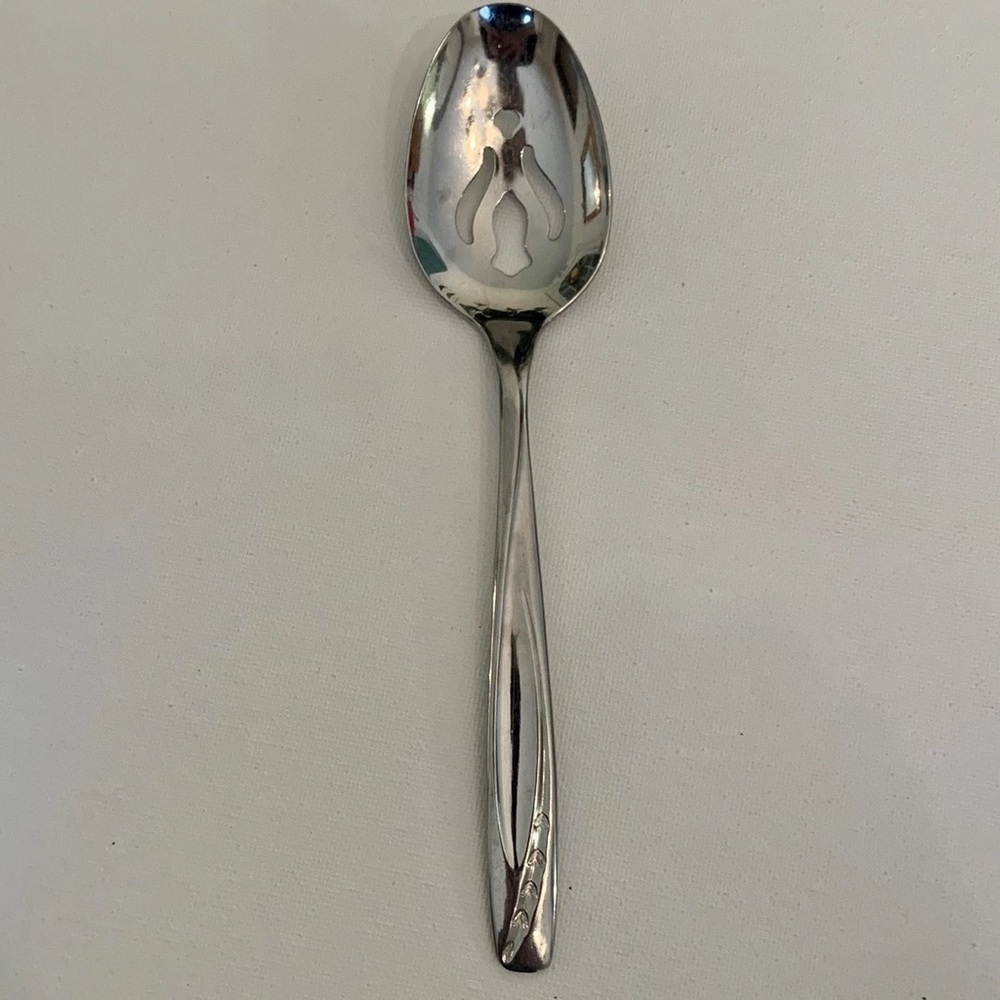 Rogers IS Stainless USA LAWNCREST 7.75" Slotted Serving Spoon Flatware Cutlery